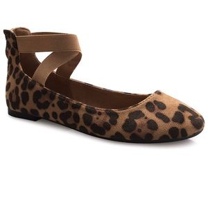 Super Chic Suede Leopard Ballet Flats